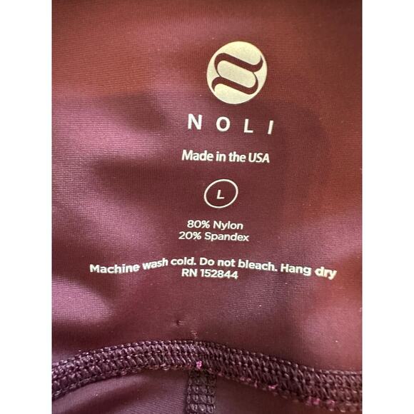 NOLI Matching SET Large Liquid Curve Sports Bra Liquid Leggings Pinot NWT - Picture 7 of 14